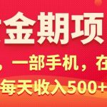 黄金期项目，电商搞钱！一个人，一部手机，在家可做，每天收入500+