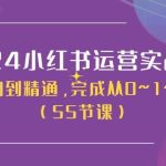 2024小红书运营实战营，从入门到精通，完成从0~1~100（50节课）