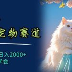 6月最新小红书宠物赛道，10秒钟一单，日入2000+，小白也能轻松学会