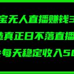 淘宝无人直播赚钱3.0，打造真正日不落直播间 ，学会每天稳定收入500+