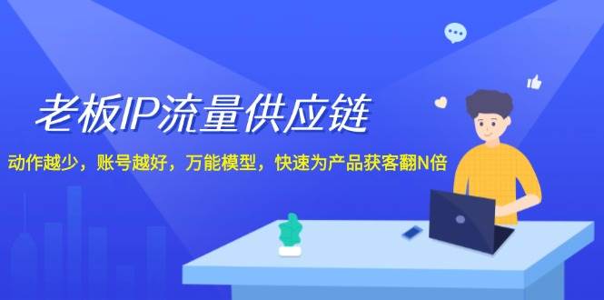 老板 IP流量 供应链，动作越少，账号越好，万能模型，快速为产品获客翻N倍